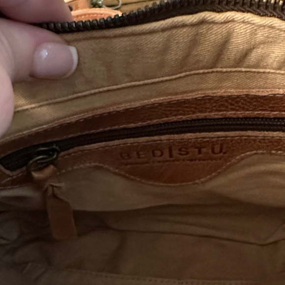 BED|STU Woven Leather Crossbody Bag in Tan - Picture 6 of 10